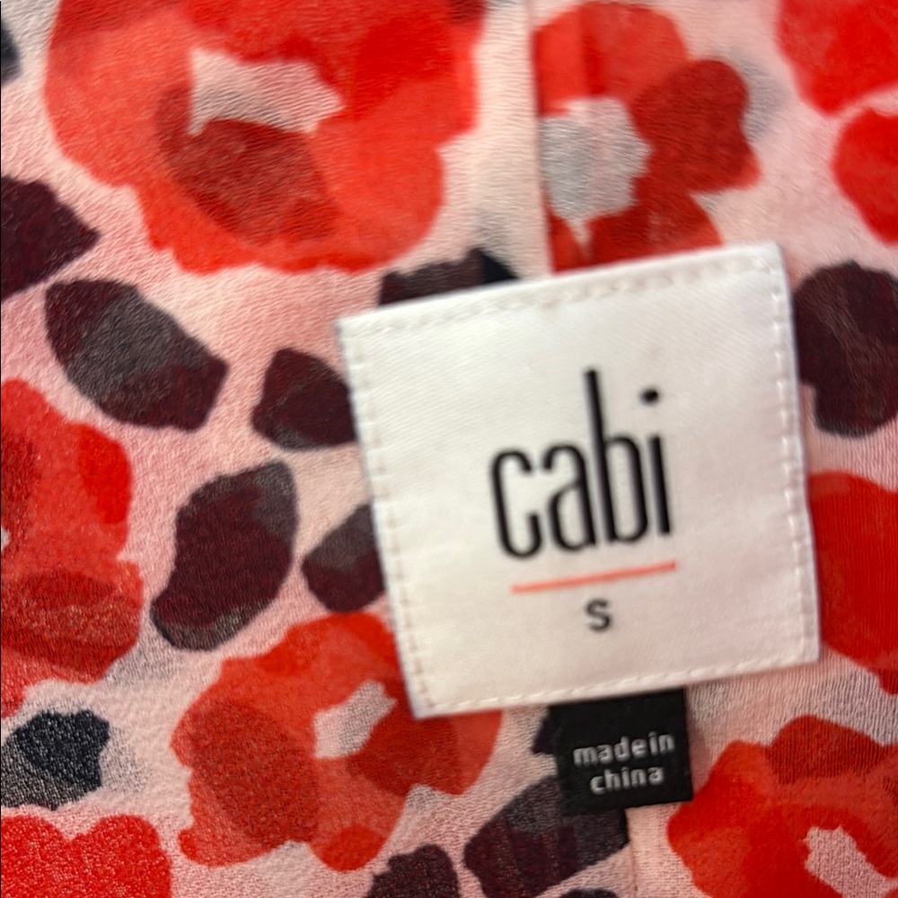 CAbi Red and Black Floral Tank Top - Picture 5 of 7